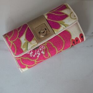 Spartina 449 Pink and Gold Floral Wallet